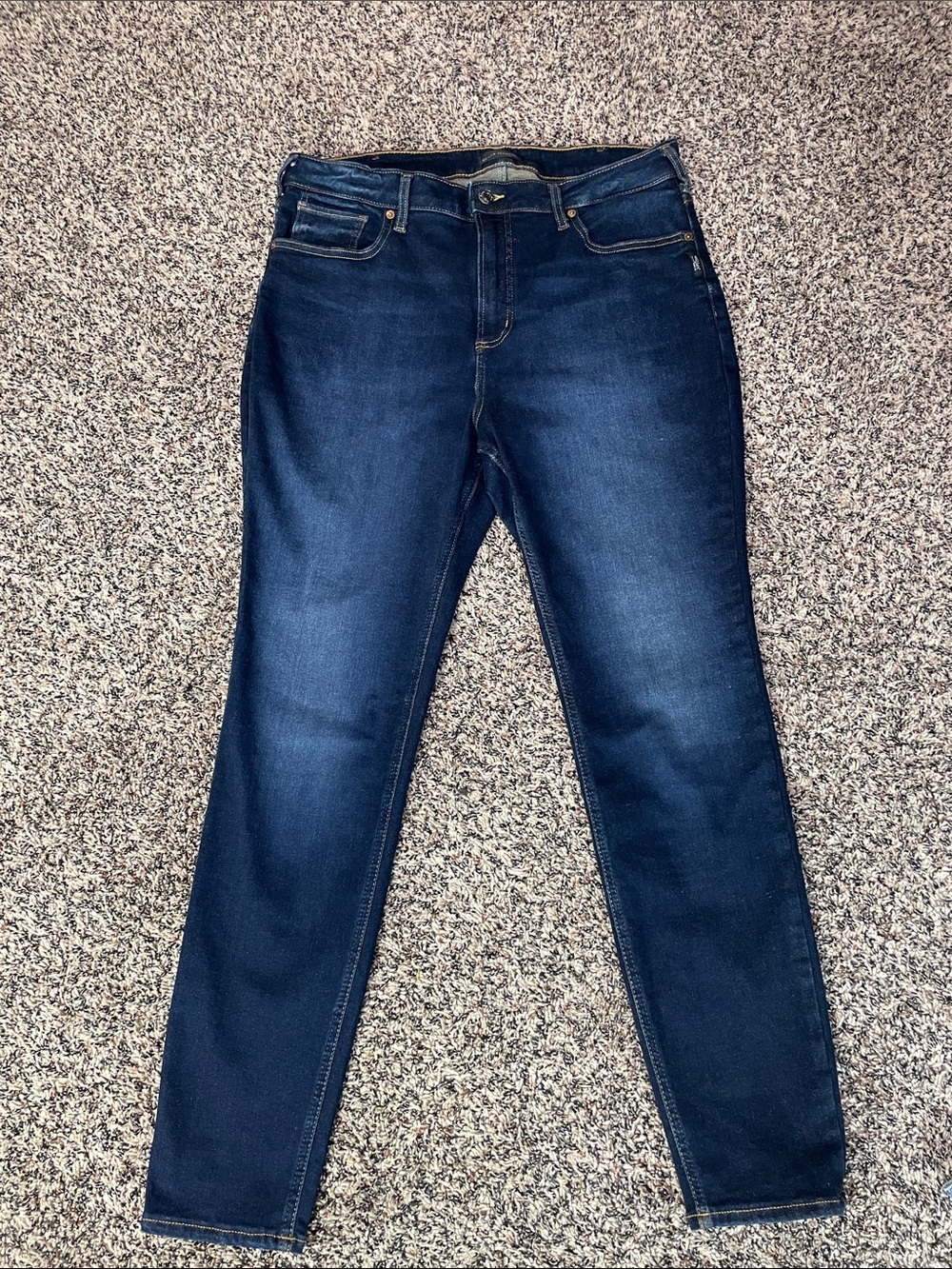 Silver Jeans Infinite Ultra High Rise Skinny Jeans Dark Blue Woman’s XL | EUC